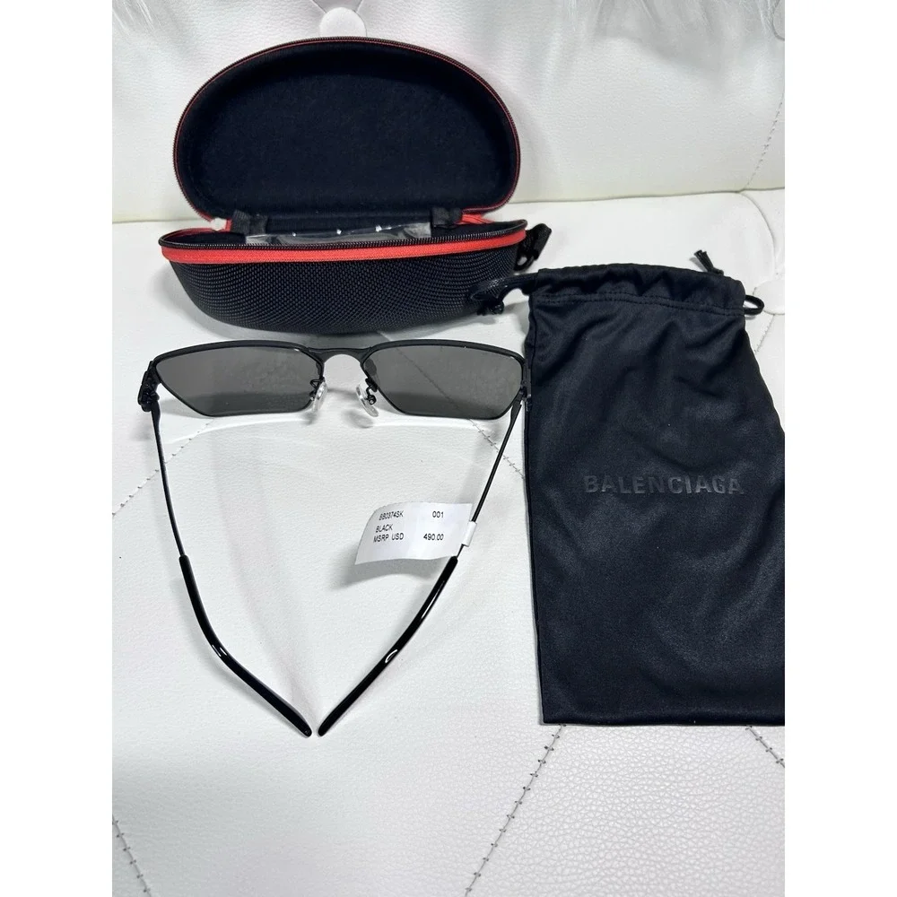 Balenciaga Rare Unisex Metal Aviator Sunglasses BB0374SK Orig. $490 NWT